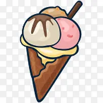可爱俏皮的冰淇淋图标