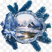 美丽的雪色景观