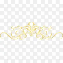 金色花纹婚礼边框装饰