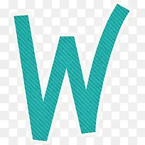 卡通W字母