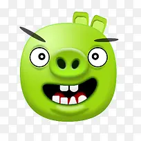 张大嘴巴的绿色猪头