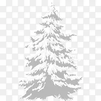 冬季白色圣诞树