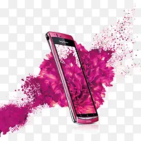 创意紫色浪漫PSD手机广告
