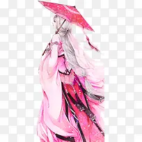 打伞的女孩