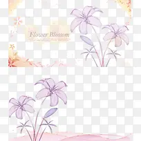 紫色梦幻透明花边背景