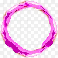 创意扁平质感紫色的圆圈边框