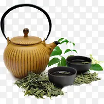 古典茶水壶中秋素材