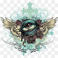T恤眼睛印花