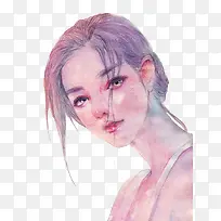 手绘清纯女生