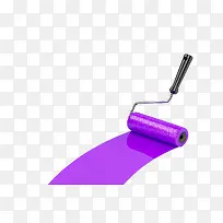 紫色油漆滚筒墙刷