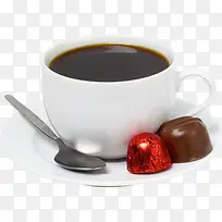 咖啡杯与巧克力