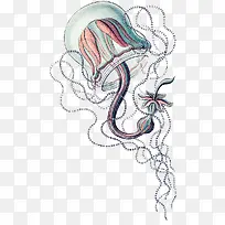 卡通海洋水母素材