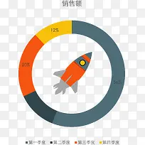 创意火箭环形图