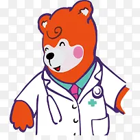 卡通熊医生