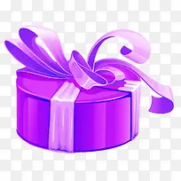 紫色圆形礼物盒子