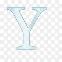 淡雅玻璃字母Y