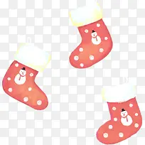 h5素材水彩圣诞袜子