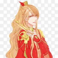 红衣黄色长发男子