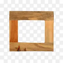 棕色木框