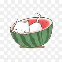 在西瓜里的小猫