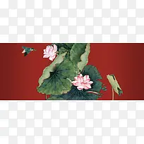 电商节日护肤品促销中国风背景banner