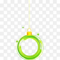 绿色圆环吊坠