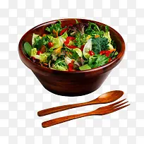 木碗水果蔬菜沙拉