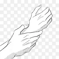 高清创意素描手绘手部动作
