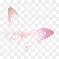 粉色水墨蝴蝶