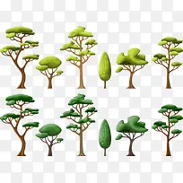 矢量个性树木