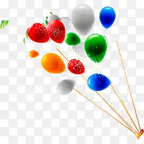 手绘各种颜色的气球图片