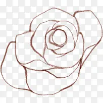 手绘创意合成玫瑰花形状