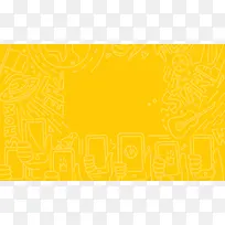 黄色卡通手机图案手绘海报背景