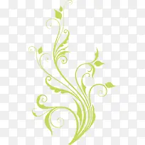 绿色的花纹装饰