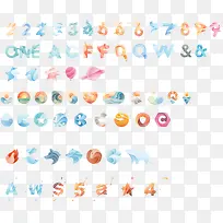 数字花样矢量图