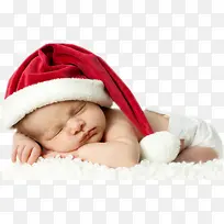 圣诞小孩睡着的小孩装饰