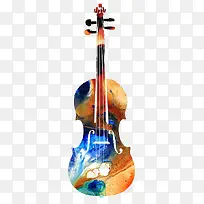 水彩小提琴