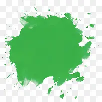 绿色水彩泼墨墨迹