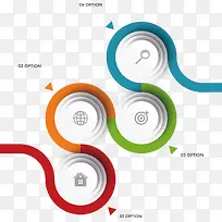 矢量创意设计圆形镶嵌分步工作图