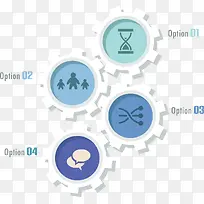 矢量创意设计齿轮形工作图