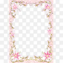 花卉边框相框粉色浪漫系