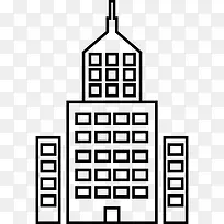 城市高层建筑图标