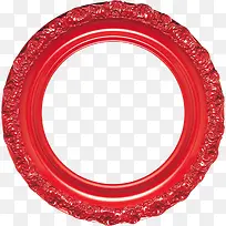 红色漂亮花纹圆环