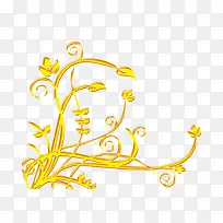 黄色古典花纹