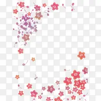 矢量樱花日式边框