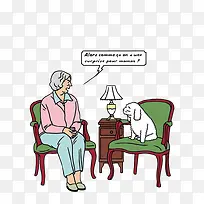 老奶奶与白狗