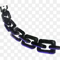 紫色简约锁链装饰图案