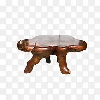 三腿艺术实木木雕木台茶桌