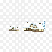 烟囱大雪房屋