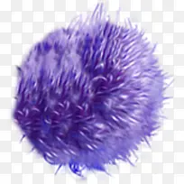 蓝紫色毛绒小球